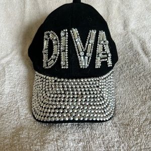 DIVA rhinestone cap